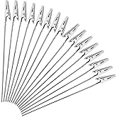 Craft Wire Alligator Clamp, 30 Pcs 2 * 95mm Wire Rope DIY Greeting Card, Photo, Memo Clip (Silver)