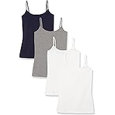 Amazon Essentials Women's Slim-Fit Camisole, Pack of 4