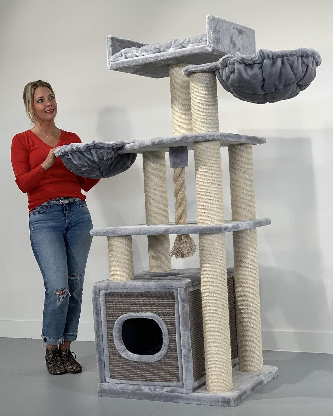 Cat tree for large cats Cat Relax PLUS Light Grey XXL extra big breed