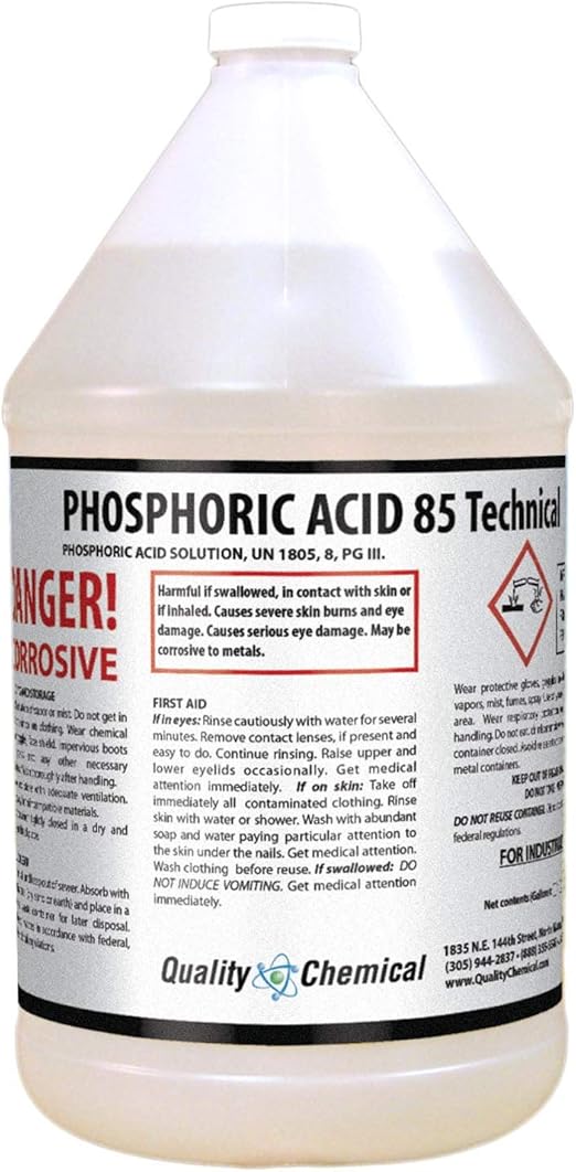 Phosphoric Acid (Tech Grade) Rust Remover, Clean Etch
