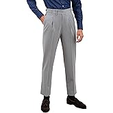 CHOKMAR Men's Classic Gurkha Naples Italian Old Money Style No Belt Required Dress Pants