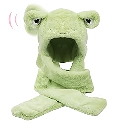 Hopearl Frog Hat with Jumping Ears Hood Hoodie Hat