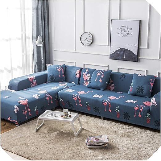 Amazon Com 2 Pieces Covers For L Shaped Sofa Stretch Elastic Corner Sofa Covers Sectional Slipcover Modern Home Decoration 3 2seater And 2seater Home Kitchen