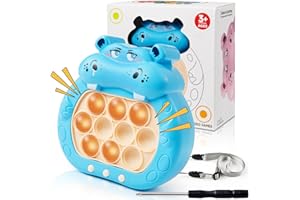 RARIPIDA Pop Light Up Game, Handheld Fidget Light-up Pop Toys for Kids 6-12, Push Pop Sensory Toys with Memory Games, Stress Relief Pop Puzzle Game for Boy Girl Teens