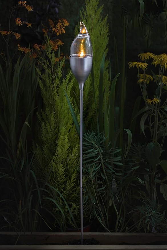 Noma Solar TORCH Stake Light with Glass Lens Amber LED, 100cm, One Size
