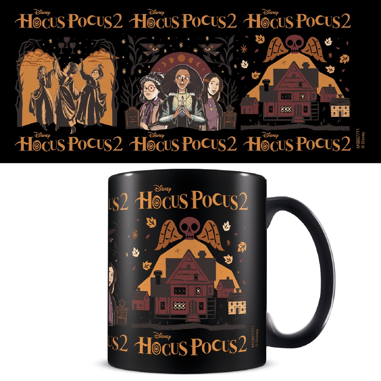 Pyramid International Disney Hocus Pocus 2 Black Mug in Presentation Gift Box (Be Your Own Kind of Magic Design) 11oz Ceramic Coffee Mug. Hocus Pocus Two Witch Mug - Official Hocus Pocus Merchandise