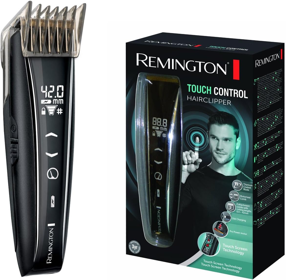 remington touch control hair clipper