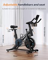 MERACH Exercise Bike with LED Display and App Connectivity 300lb Capacity view 7