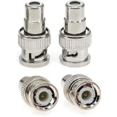 Ahoaepy 4PCS BNC Male to RCA Femele Coax Adapter, BNC RCA Coupler Adapter Copper Converter Connector for TV Monitor/CCTV Security Camera/Surveillance Systems/DVR Systems