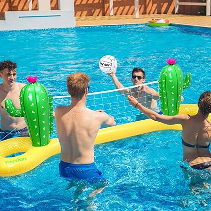 inflatable pool volleyball set
