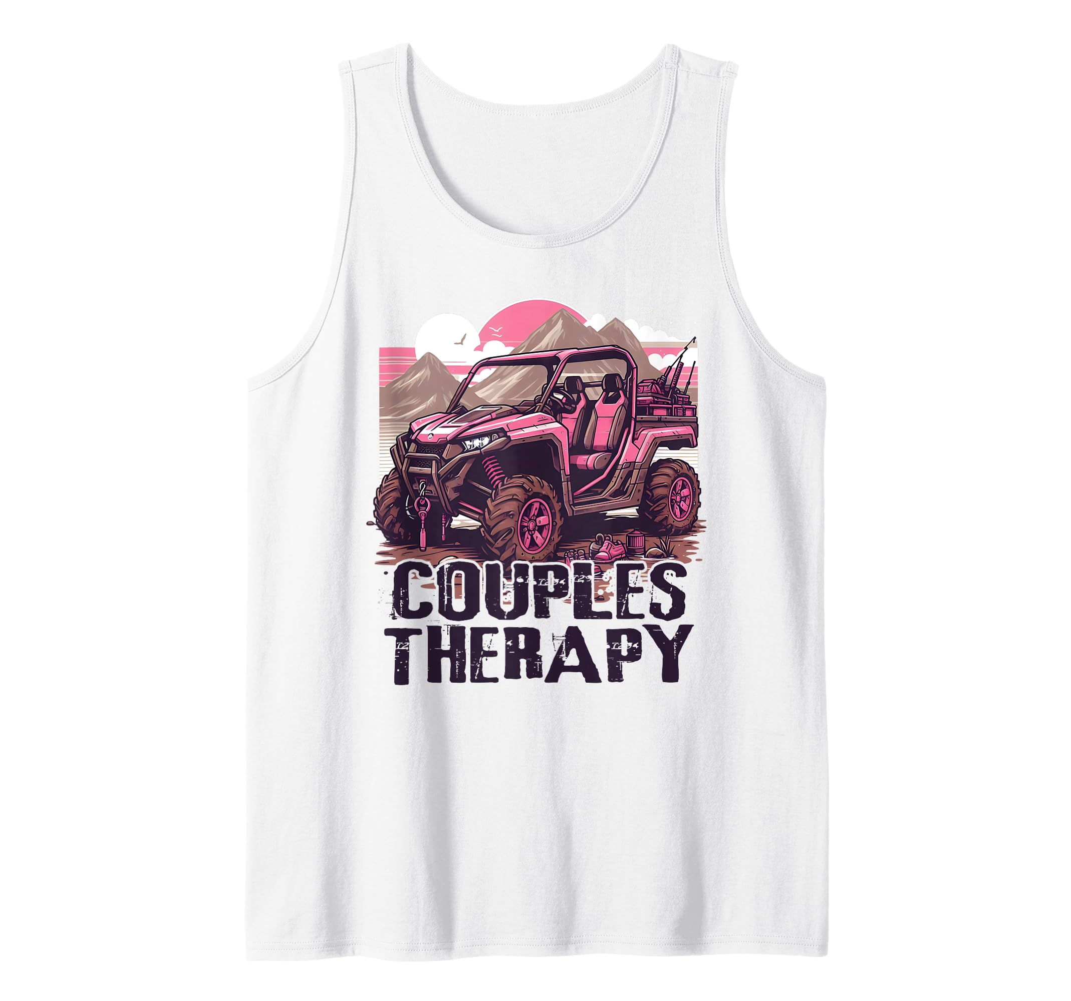 Photo 1 of UTV Side By Side Couples Therapy Riding Mudding Fun Offroad Tank Top pink  xxlarge