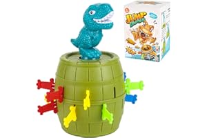 GENERIC Pop-Up Dinosaur Pirate Bucket Game – Interactive Parent-Child Board Game for Kids,Toddlers & Children Ages 3 4 5 6 7 8, 2-4 Players, Cute Easter Gift for Boys & Girls