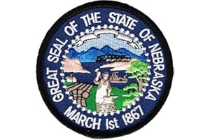 FLAGLINE Nebraska - 3 in Round State Seal Patch