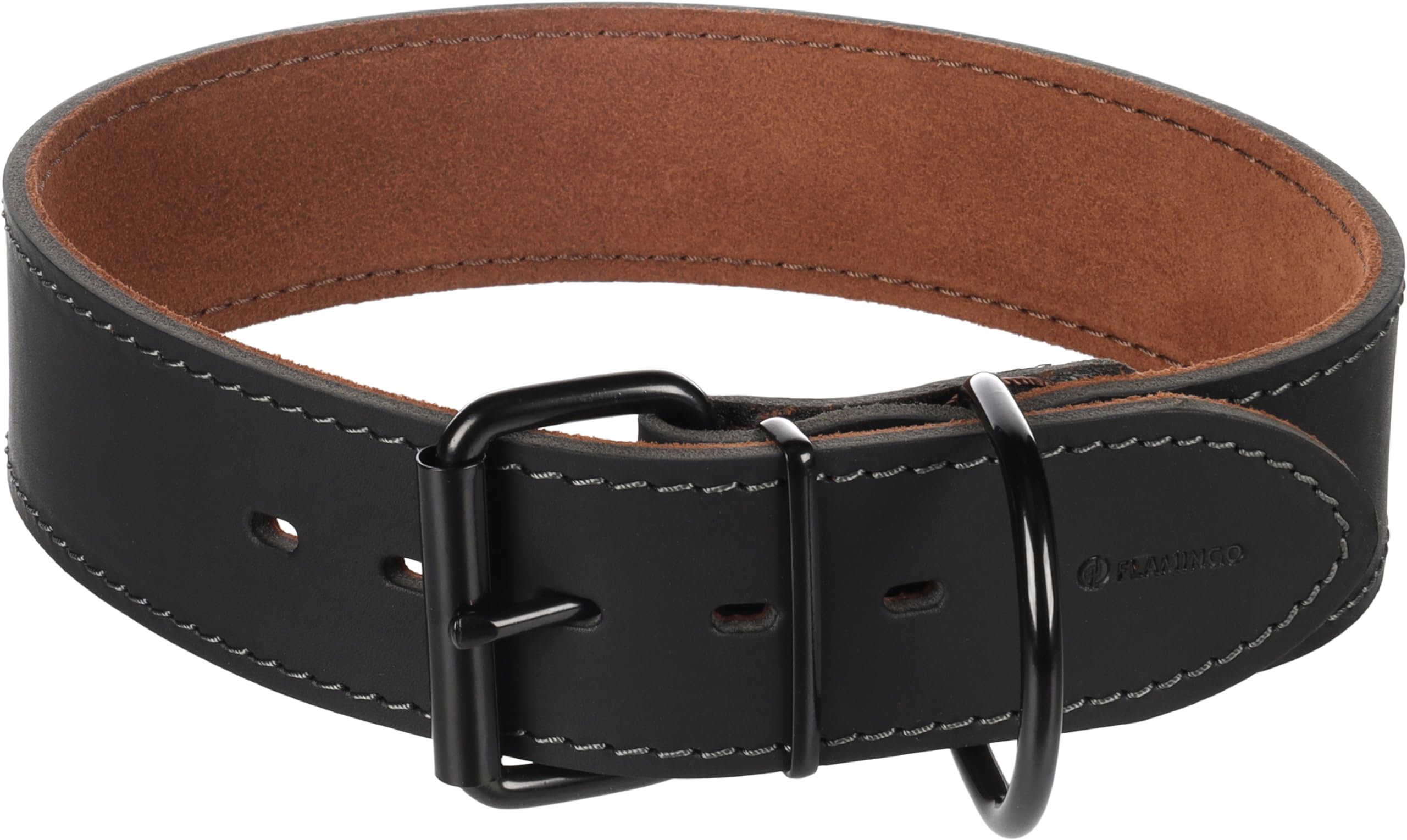 Flamingo Dog Collar Montana Black XXXL 58-68cm 50mm โ image 1