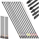 Geinxurn Impact Extra Long Screwdriver Bits Set, 11Pcs 300mm(12&rdquo;) Phillips/Torx/Square/Slotted/Pozi Magnetic S2 Steel Power Driver Bits Set Stored in Color Coded Base