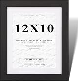 Fabian Clarke London 12x10 Modern Black Frame with White Mount 10x8
