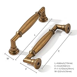 khtumeware 10 Pack 4 Inch(102mm) Antique Brass