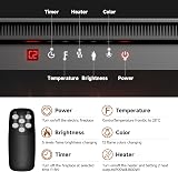 INMOZATA 60inch Electric Fireplace 3-Side Glass Recessed/Freestanding with 9 view 6