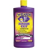 Wizards Finish Cut Cutting Compound, Removes Scratches and Swirls - 32 oz | One-step rubbing buffing for automotive clear coat and fiberglass, lifts cobwebs, overspray, scuff marks to a deep gloss