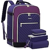 LOVEVOOK Large Travel Backpack for Women, TSA Carry on Backpack for Airplanes, 40L Personal Item Travel Bag for Women fits 17" Laptop,Waterproof Carry on Bag Airplane Approved with 3 Packing Cubes