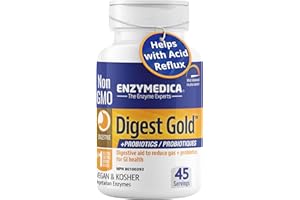 Enzymedica, Digest Gold + PROBIOTICS, Digestive Aid for Maximum Relief, Vegetarian, Gluten Free, Non-GMO, 45 capsules (45 ser