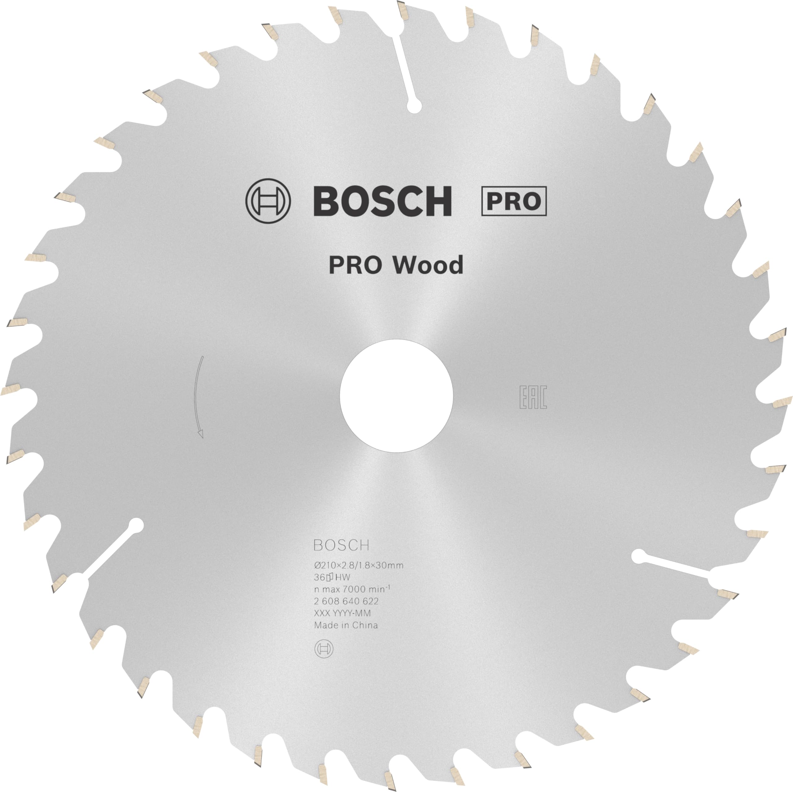 Bosch 1X Lame De Scie Circulaire Pro Wood pour Scies Circulaires Portatives Filaires (pour Bois Résineux, Bois Dur, Ø Mm, Professional Accessoire Scie Circulaire Portative)