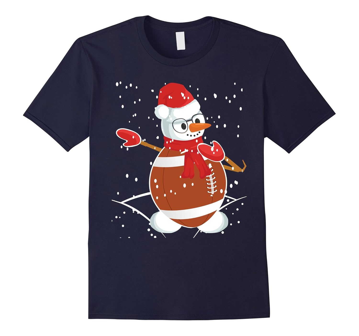 Soccer Dabbing Snowman T shirt kids Christmas gift Tees-ANZ