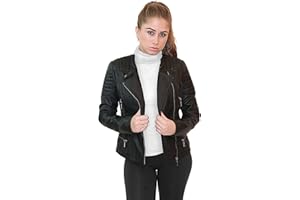 Olivia Miller Womens Faux Leather Zip Up Moto Biker Jacket