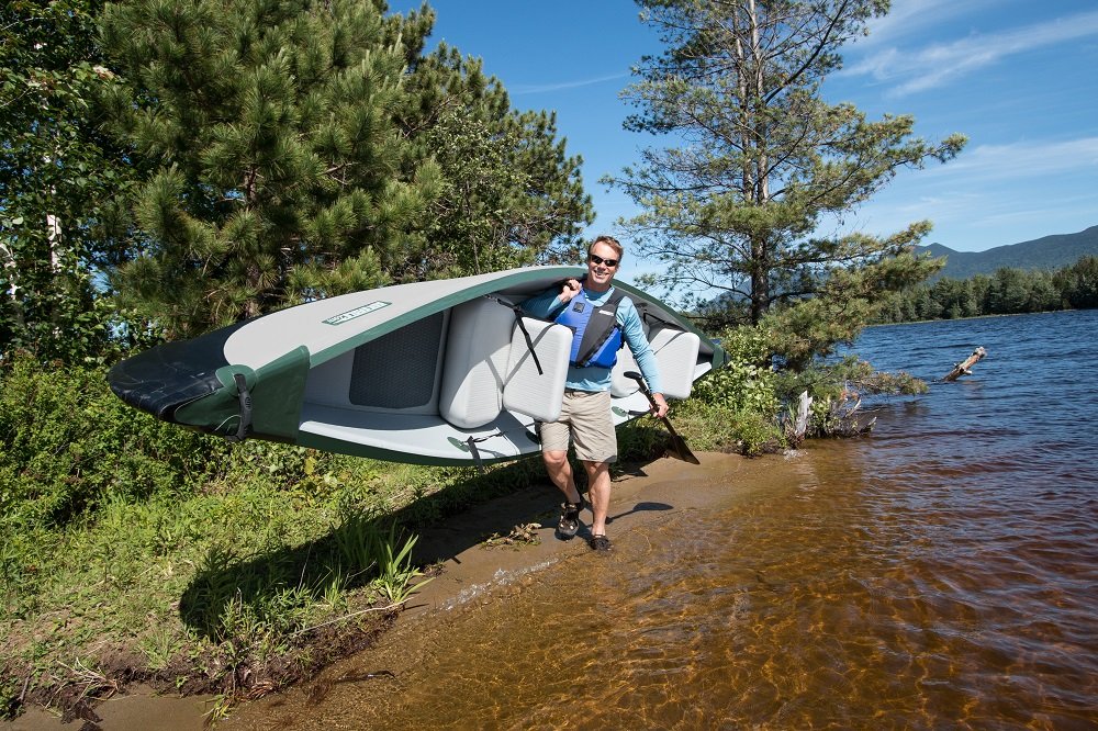 Sea Eagle TC16 Inflatable Travel Canoe Electric Pump Package Missouri