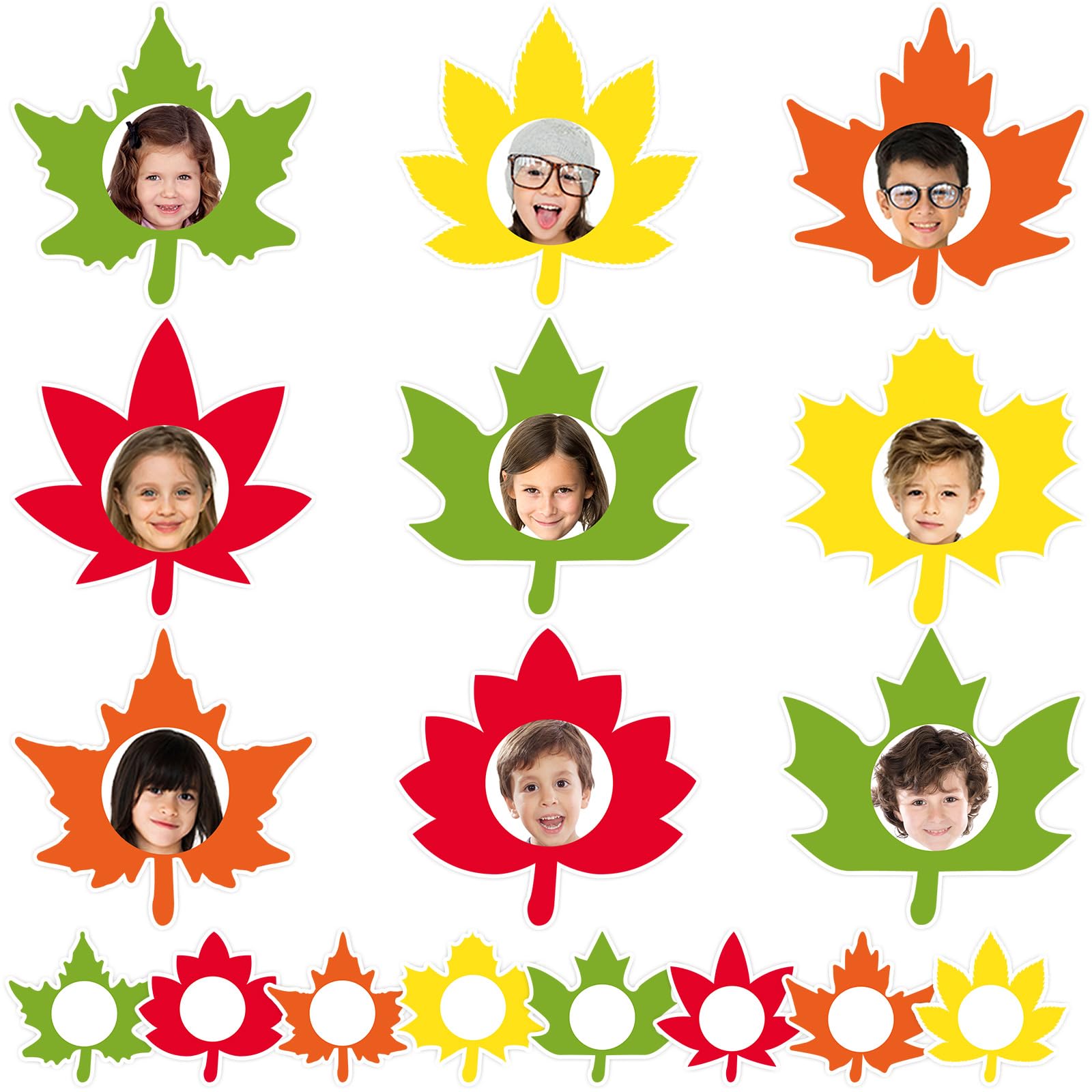 Photo 1 of 80Pcs Fall Leaves Cutout Autumn Maple Leaf Decorations Bulletin Board Thanksgiving Maple Leaf Paper Cut-Outs Classroom Decor for Photo DIY Craft Classroom Home Thanksgiving Party Favor Supply