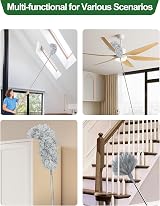 Fogray Extendable Feather Duster Telescopic Pole High Ceiling Blinds Cobwebs view 4