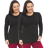 Thermajane Long Sleeve Thermal Shirts for Women Cold Weather, Womens Thermal Underwear Tops, Base Layer Women Thermal
