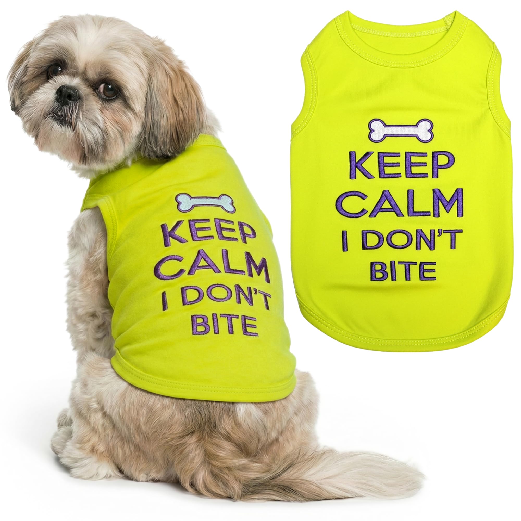 Parisian Pet Keep Calm T-Shirt, Medium