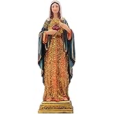 Virgin Mary Statue Sacred Heart Figure Resin Sculpture 11.25 inch Savior Figurine Catholic Religious Gift Home Chapel Decoration