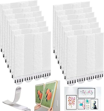 KPSRFG 48 Pairs Heavy Duty Wall Strips for Picture Hanging Damage Free Adhesive