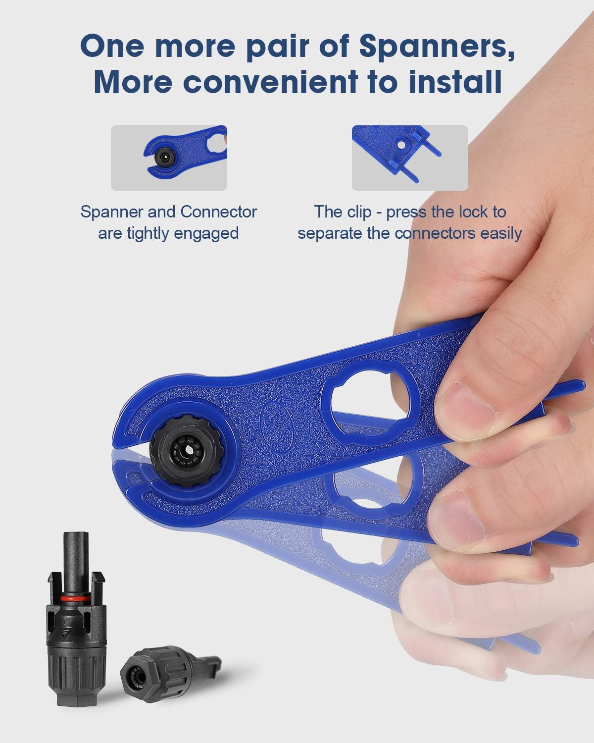 BougeRV 44PCS Solar Connector with Spanners IP67 Waterproof Solar Panel Cable Connectors Male/Female 22Pairs: Garden & Outdoor