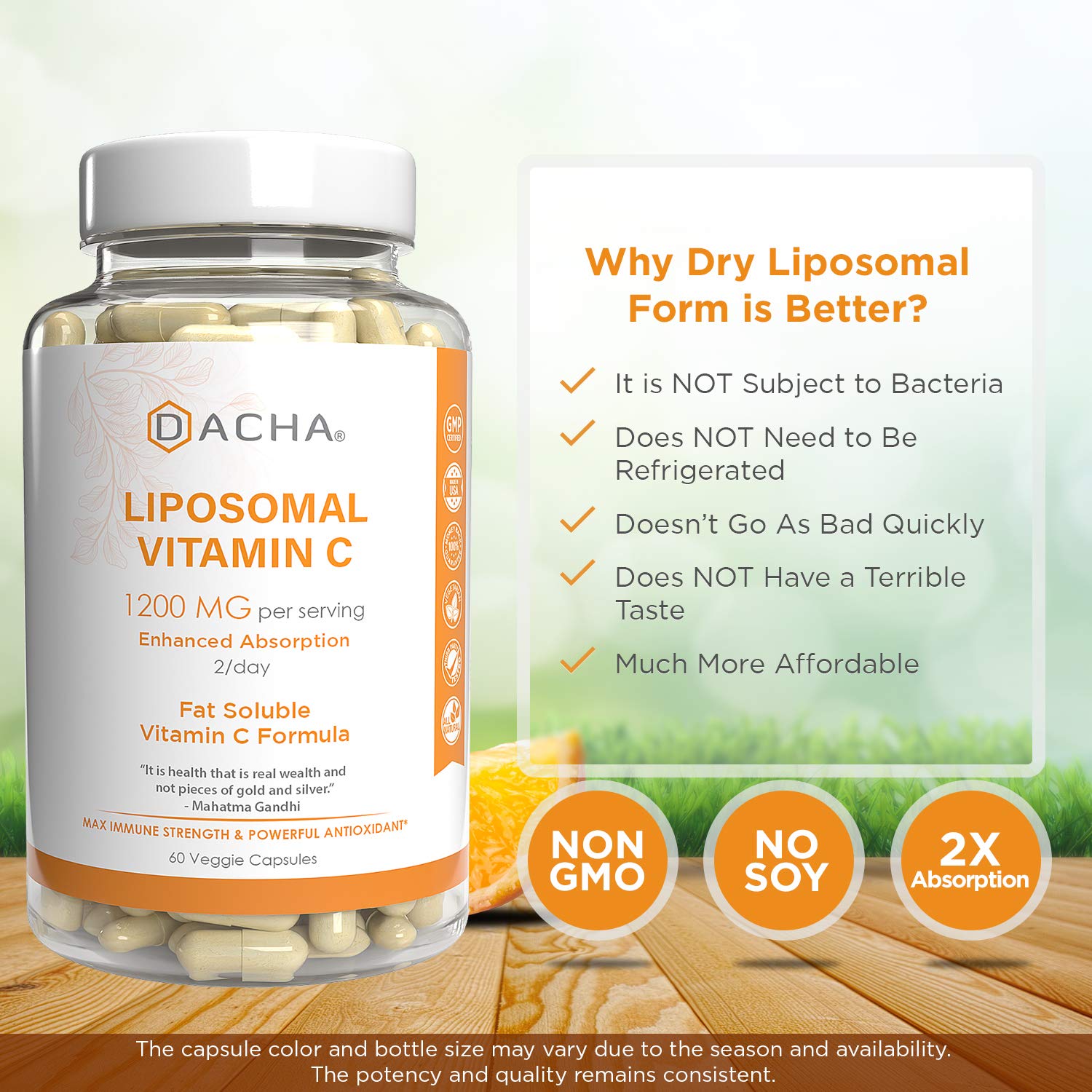 Nature Provides LipoC (1200mg) Liposomal Vitamin C (Quali-C). Authentic Dried Liposomes: Enhanced Stability & Absorption. Energy, Immunity & Collagen. 90 Capsules. UK Made