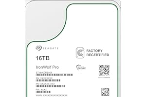 Seagate (Recertified IronWolf Pro 16TB NAS Internal Hard Drive HDD – CMR 3.5 Inch SATA 6Gb/s 7200 RPM 256MB Cache for RAID Ne