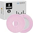 Geekria 2 Pairs Flex Fabric Headphones Ear Covers (Product Safety Certified), Washable & Stretchable Protectors for Over-Ear Headsets, Sweat-Resistant (Size S/Pink)