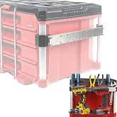 AIYULONG Power Drill Storage Holder Fits for Milwaukee Packout Toolbox | Stainless Steel tape measure tool holder, hanging screwdrivers, no-drill Packout accessories and organizer