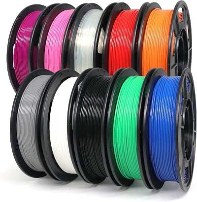 Yousu PLA+ Filament Multicolour Pack 1.75mm 2.5kg 10x250g Spools