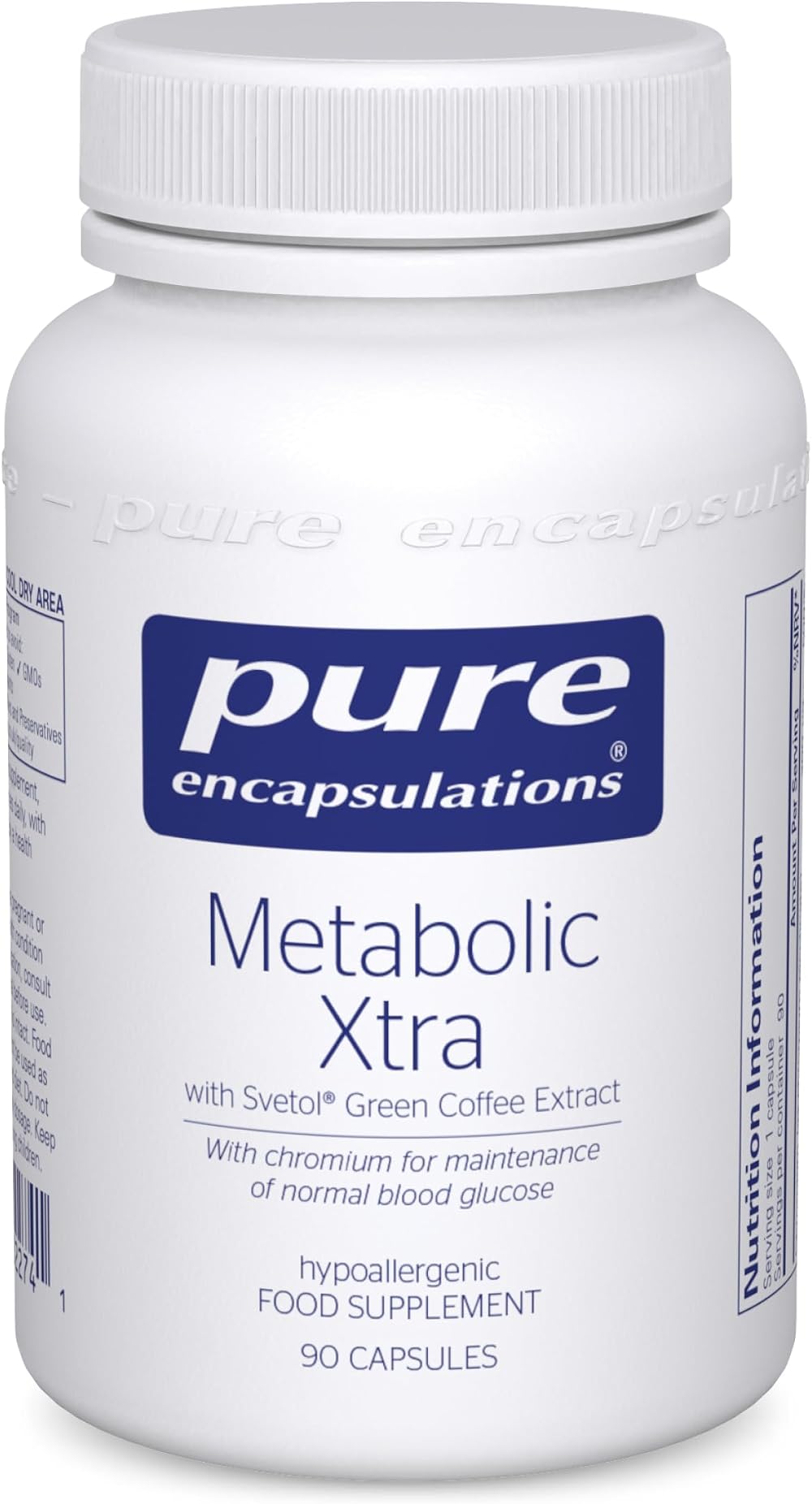 Pure Encapsulations Metabolic Xtra Green Coffee Extract 90 Capsules