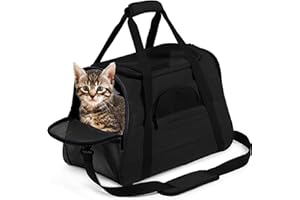 Prodigen Cat Carrier Dog Carrier for Medium Dogs Dog Travel Crate Soft Slided Collapsible Pet Travel Carrier, Large (20.5" W x 13.5" H x 10" D)