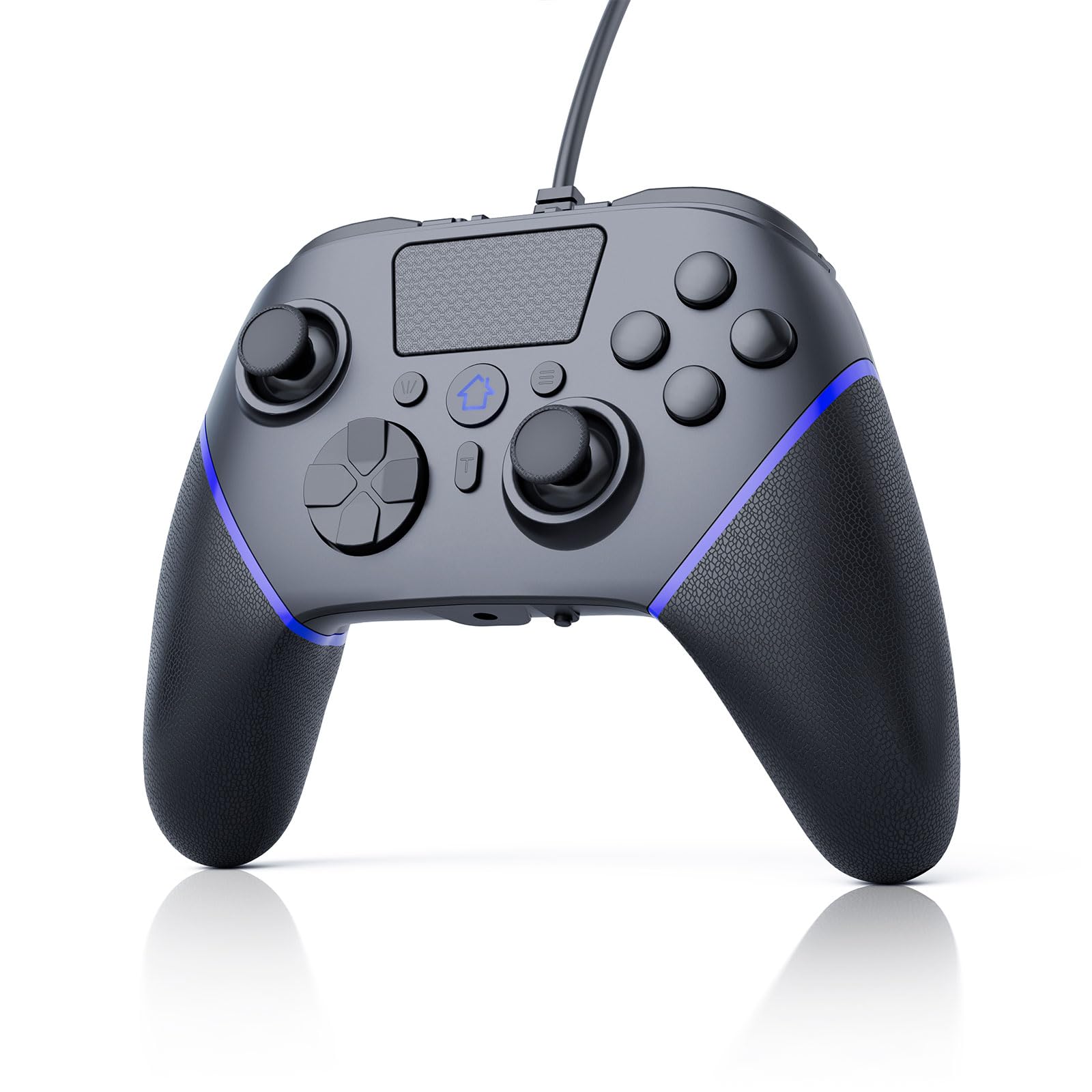 Photo 1 of DIANVEN Wired for PS5 Controller, Compatible with Playstation 5 Controller, Hall Joystick & Trigger, Turbo & Macro Functions, Dual Vibration, 3.5mm Audio Jack, Control for PS5 Remote, Compatible with PS5/PS4/PC, Matt Black