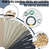Honoson 20 Pcs Sanding Sticks Set 10 Grits for Plastic Wood Models view 3