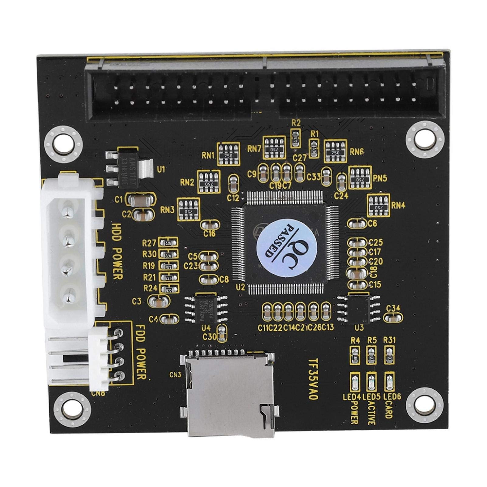 SD to IDE Adapter, SD/SDHC/MMC to IDE-compatible Hard Drive Adapter Card, 3.5in SDXC Memory Card To IDE 40Pin Male Adapter for DOS/Linux/Windows 98SE, Me, 2000, XP