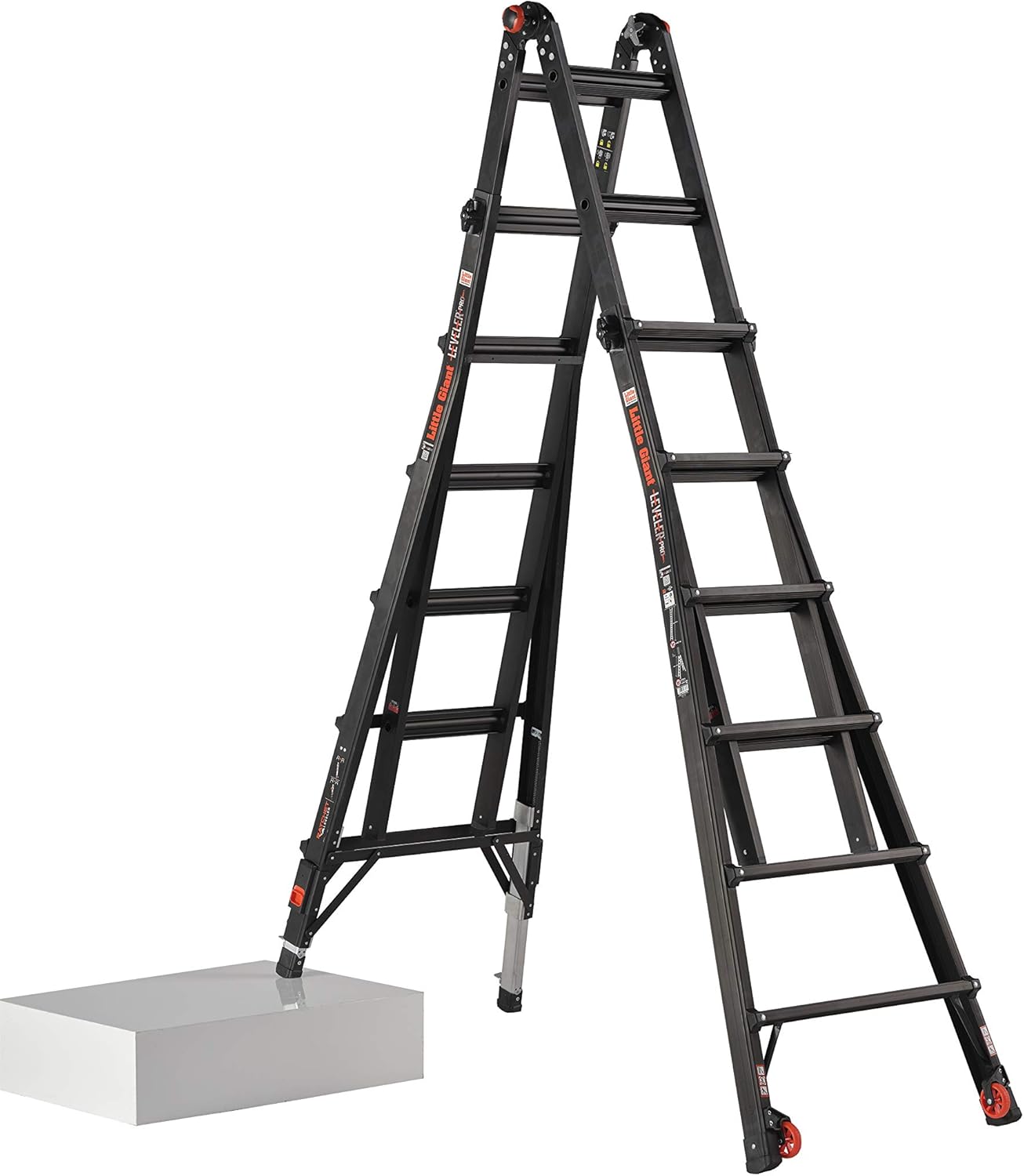 Altrex Little Giant Black Pro Leveler 4x6 Aluminium Max Working Height 7 7m Black With Bar Extension Amazon De Baumarkt