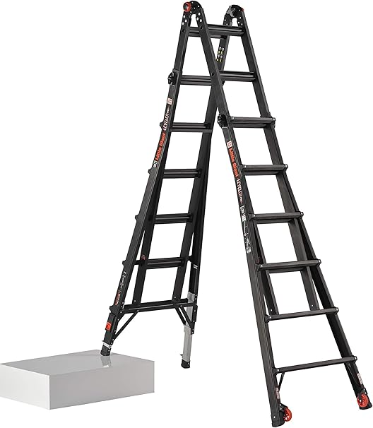 Altrex Little Giant Black Pro Leveler 4x6 Aluminium Max Working Height 7 7m Black With Bar Extension Amazon De Baumarkt