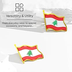 Lebanon Flag Lapel Pin - Enamel Metal National