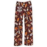 BRIEF INSANITY Lounge Pajama Pants for Men and Women | Keep Your Bourbon Closer Drinking Pattern Graphic Print Bottoms - Comfy, Ultra Soft, Novelty Loungewear (Keep Your Bourbon Closer, XX-Large)